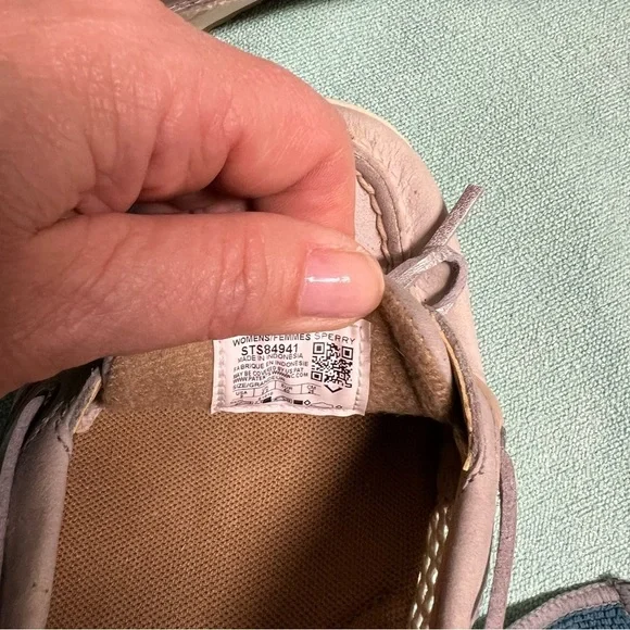 Sperry angelfish 1 eyegray and silver boat shoe side netting easy slip on style - Picture 7 of 10